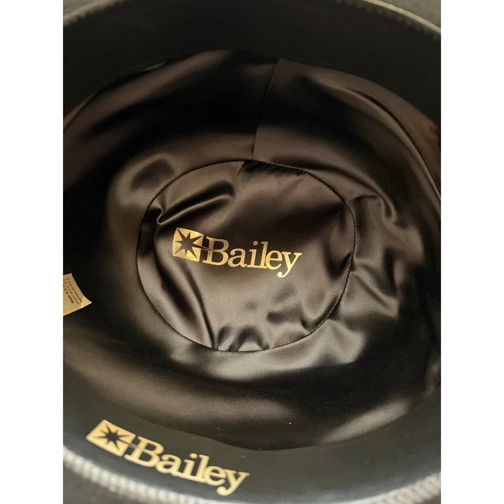 Bailey Of Hollywood Bogan Fedora Black Color, Size Large Made In USA 100% Wool